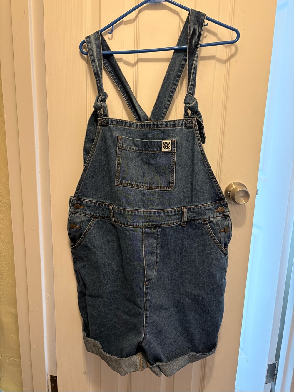 Lucy & Yak Blue Denim Short Overalls (US 10R)